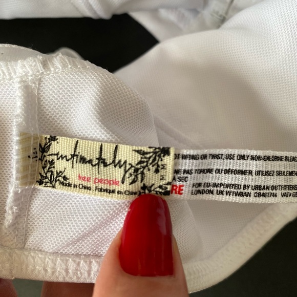 Free People Intimately Crop Bra Top, white size M - Picture 6 of 12